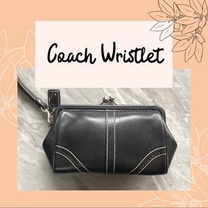 Black Coach Wristlet Purse